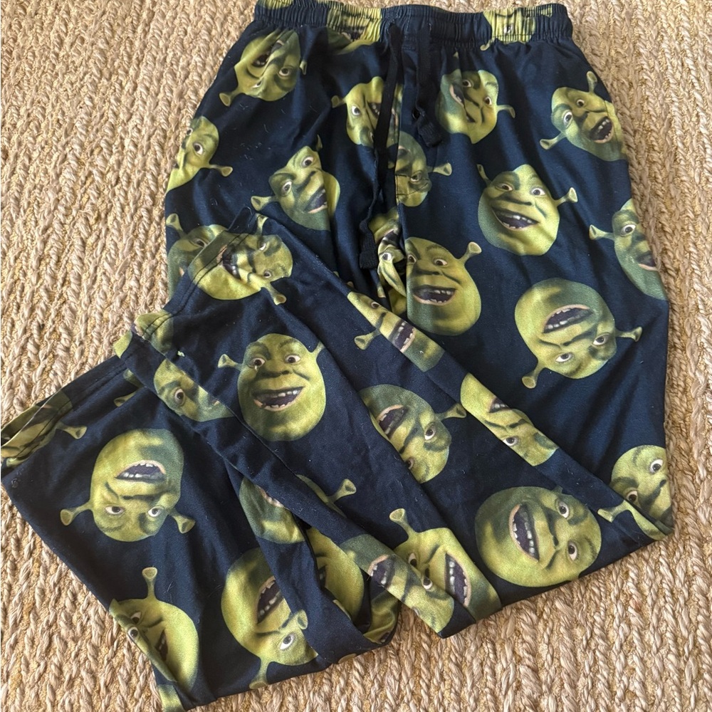 Shrek Men’s Boys Drawstring Pajama Pants Size Small